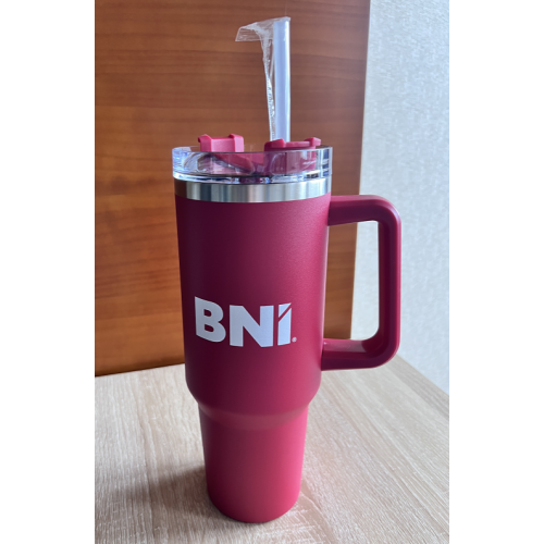 40oz Stainless mug with handle& straw